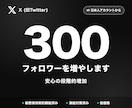 X日本人フォロワー300増やします まとまった数量で単価もお得・保証あり イメージ1