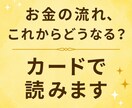 金運の流れをカードで見ます 今の金運とこれからの流れを見ます イメージ1