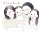 ふんわり柔らかい雰囲気の似顔絵をお描きします デザイナー経験のあるママ似顔絵師 イメージ7