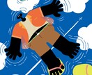 音楽聴いてビール飲んで楽しくなるイラスト描きます この変なキャラがのんびりと登場するイラストです。 イメージ6