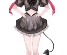 立ち絵イラスト描きます 黒とピンクが似合う小悪魔な女の子 イメージ5
