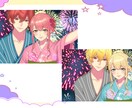 量産イラストを作成します かわいい浴衣カップルのイラストを作成致します！ イメージ2