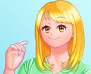可愛い女の子のアイコンイラストを作成します 〜髪の毛と目をビビッドカラーでご希望の色に〜 イメージ3
