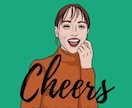 おしゃれなSNSアイコン、似顔絵を描きます 写真アイコンは苦手、飽きた方におすすめです イメージ1