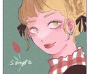 SNS向けアイコン作成いたします 柔らかな色合いで仕上げた女性が得意です！ イメージ2