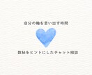 考えすぎる心を整理する悩み相談（数秘鑑定）します モヤモヤを言葉にして、自分の軸を思い出す時間 イメージ1