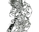 手描きでTシャツなどのアパレルのデザインを描きます プロの画家が手描きでTシャツなどのデザインを描きます。 イメージ6