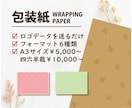 オリジナルロゴを活かした包装紙を制作します ロゴを送るだけでおしゃれ包装紙に！ イメージ1