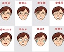 顔のみのシンプルな似顔絵アイコン作ります 表情全8種類！お好きな種類を4つで1000円♩ イメージ2
