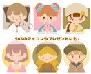 絵本のようなふんわりやさしいアイコン制作します 各SNSで使用可能◎商用利用もご相談ください！ イメージ2