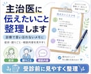 主治医に伝えたいことを見やすく整理します 診察で言い忘れないよう、伝える内容を整理します イメージ1