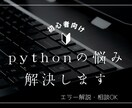 python初心者の悩み解決します 基本的にpythonについて対応します。 イメージ1