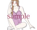オシャレで可愛い女の子イラストを描きます お洒落なイラストで彩りをプラスしませんか。 イメージ1