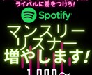 Spotify⚫︎マンスリーリスナー増やします アーティスト・アイドル必見！安心保証付！ イメージ1