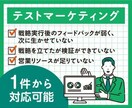テストマーケティング：貴社戦略を弊社が実行致します 最低でも2名1組でテストマーケティングをサポートいたします。 イメージ1