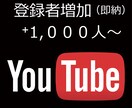 1000人Youtubeチャンネル登録者増やします チャンネル数増加確実。即納可。 イメージ1