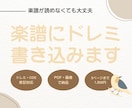 楽譜にドレミをわかりやすく書き込みます 楽譜が苦手な方の演奏をやさしくサポートします イメージ1
