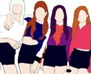 線画のイラスト描きます 線画のイラスト(アイドルも可)描きます イメージ1