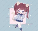 かわいい♡ミニキャラ描きます アイコン、グッズ、ステッカーなどに♡ イメージ3