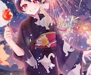 最短当日！IRIAM◎夏の浴衣イラスト描きます 配信にも！4種の浴衣から選べる◎キャラを即納でお書きします イメージ7