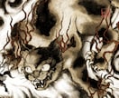 龍、妖怪、鬼、鳳凰、迫力ある和風イラストを描きます 日本画 御朱印 ラベル 浮世絵 鬼 グッズ 看板　ジャケット イメージ8