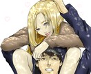 SNSでのアイコンを描きます 似顔絵からアニメキャラのオリジナル構図 イメージ2