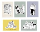 大人気＜目がテンシリーズ＞おしゃれな似顔絵描きます 実績300件超えの人気似顔絵シリーズです◎ イメージ7