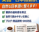 英語→日本語翻訳＋自然な日本語に整えます 英語文章を伝わる自然な日本語に翻訳します イメージ1