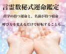 苗字が持つ運命、名前が持つ宿命鑑定します 日本でこの占術が出来るのは32名のみ。適職、相性、運気の流れ イメージ1