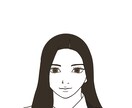 シンプルテイストな似顔絵を作成いたします 頂いたお写真からモノトーンベースのイラストを作成します イメージ6