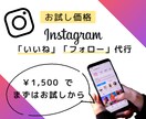 インスタ運用お手伝い♪いいねとフォロー代行します 【初めての方も安心】低価格でお試しいただけます★ イメージ1