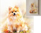 L版印刷込み】優しい水彩画風うちの子似顔絵作ます お試し期間です。キャンバス印刷、アクリル印刷可能。 イメージ1