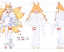 三面図，立ち絵，キュービジュアルのご依頼を承ります 新しい自分だげのキャラクターを一緒に作成していきましょう！ イメージ2