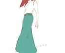 スケッチ風ファッションイラスト描きます ラフ決定から最短即日納品！雑誌や書籍のカットにいかがですか？ イメージ3