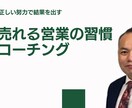 あなたの営業を「習慣」からサポートします 正しい努力で結果を出す　売れる営業の習慣コーチング イメージ1