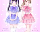 アイドル系生誕・告知向けた世界観イラスト制作します ミニキャラ追加OK・告知系ビジュアル制作を柔軟に対応致します イメージ2