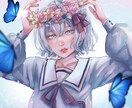 歌ってみたや配信用に！美麗な雰囲気の一枚絵描きます 儚くて印象に残るイラストであなたの活動を引き立てます！ イメージ1