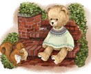 テディベアや動物を絵本のようなタッチで描きます 絵本やポスター・思い出の洋服などを暖もりタッチで描きます イメージ7