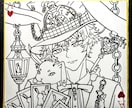 色紙イラスト描きます 周りと被らない！貴方専用の世界観を作ります イメージ2