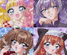 お手軽コース！アイコンイラストお描きします 商用利用込み！90年代アニメ風に肩上イラストをお描きします！ イメージ1