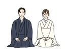幸せな瞬間を線で残すイラストます 大切な人へのプレゼントにもおすすめです。 イメージ4