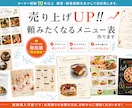 編集可納品◎即納！頼まれるニュー表作ります 見やすく、おしゃれで、伝わる、を丁寧にヒアリングし形にします イメージ1