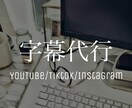 SNS動画の字幕代行します YouTube/Tiktok/Instagram 対応！ イメージ1