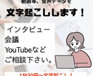 1分30円〜！動画、音声の文字起こしいたします インタビュー、会議、YouTube、インスタライブなど！ イメージ1