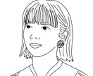 最短１日！！シンプルでおしゃれな似顔絵描きます 似顔絵イラスト似顔絵アイコン 2人まで追加料金なしで描きます イメージ1
