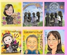 大切な思い出を優しいパステル画似顔絵にします 【送料無料で原画をお届け】長寿祝・ペット・大人数・ギフト イメージ9