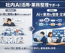 法人向け 社内AI活用を業務レベルから設計します 社内で同じ質問が何度も飛び交っていませんか？ イメージ1