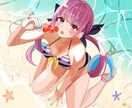 胸上イラスト描きます VTuberさん大歓迎！サムネ等にいかがですか？ イメージ1