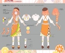 お好みのオリジナルキャラクターデザインします 可愛い、魔法少女、アイドル等のキャラや衣装デザイン二面図 イメージ5
