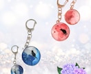 紫陽花と猫のキーフォルダー販売します 雨の景色を紫陽花の色で色付けしませんか イメージ2